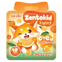 Kẹo ngậm vitamin C và canxi Zentokid Funny tăng sức đề kháng, bổ sung vitamin và khoáng chất