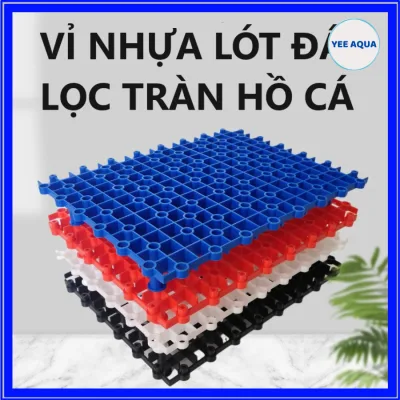 Vỉ Nhựa Lót Đáy Bể Lọc Hồ Cá 20x26cm Kèm 5 Chân Đế Dùng Cho Bể Tràn Dưới/Trên, Nắp Đậy, Vách Ngăn