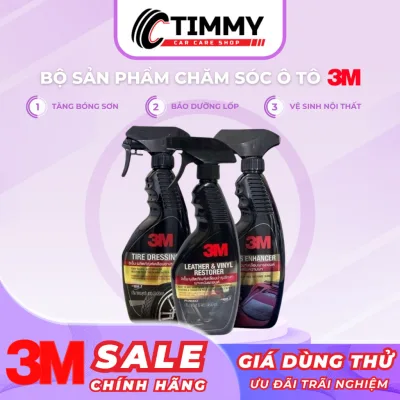 Bộ Sản Phẩm Chăm Sóc Xe 3M, Bóng Sơn Xe, Làm Bóng Lốp Vỏ Xe, Bảo Dưỡng Nội Thất, Nhập Thái Lan - Timmy Shop