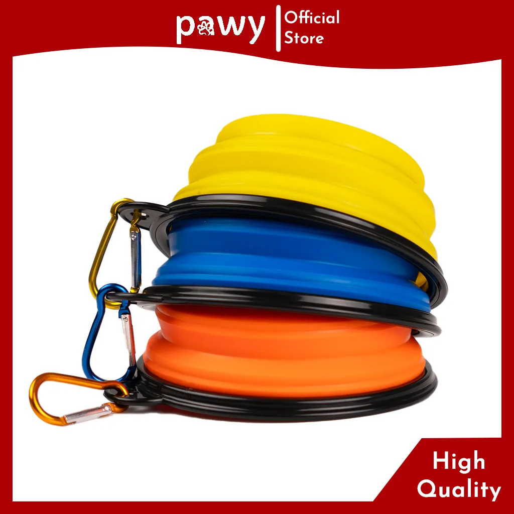 Tô Đựng Thức Ăn, Nước Gấp Gọn Cho Thú Cưng Pawy Bằng Silicone - Nhiều Màu