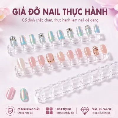 1 Cái Giá đỡ móng tay Thực hành Giá trưng bày Acrylic Kệ trưng bày Dụng cụ làm móng nghệ thuật Tấm móng tay [làm đẹp]