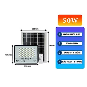 Đèn năng lượng mặt trời chóng chói 50W, 100W, 200W ( vỏ nhựa )