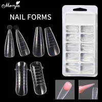 Monja 100 Chiếc Khuôn Làm Móng Hình Dạng Cho Poly Nối Dài Gel Móng Tay Giả Đầu Nghệ Thuật Acrylic Móng Tay Giả Gel UV Ba Lan Xây Dựng Nhanh Điêu Khắc Đầu Giả Khuôn DIY Dụng Cụ Thiết Kế Làm Móng Tay