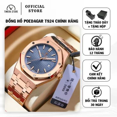 Genuine Poedagar T924 Men's Watch, Waterproof, Luminous, with Date Design, Classic Style