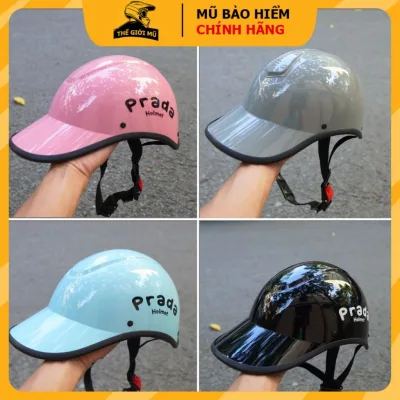 Mũ bảo hiểm thời trang PRADA khoét sau- Mẫu Mới 2025 cho Nam Nữ đủ màu cao cấp