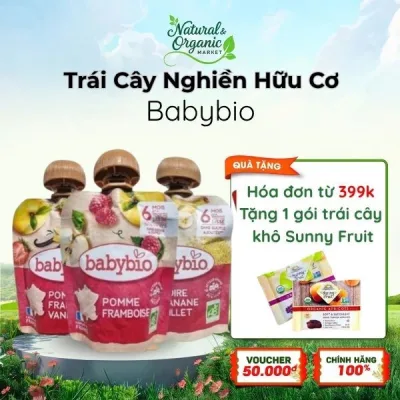 Trái Cây Nghiền Hữu Cơ Cho Bé Babybio 90g Bổ Sung Vitamin Và Khoáng Chất - Natural Market