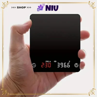 Cân nhà bếp thông minh Mini NIU, Chức năng hẹn giờ Cân cà phê kỹ thuật số có thể sạc lại, Màn hình kỹ thuật số chính xác Unisex 0,1g Công suất 2kg Cân nướng nhà bếp