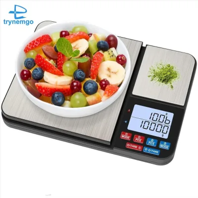 Cân nhà bếp nền tảng kép [10Kg / 1G] Cân nhà bếp cao với màn hình LCD 1 Cái