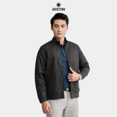 Áo khoác chần bông jacket dài tay nam ARISTINO Regular Fit họa tiết tinh tế, phong cách lịch sự AJK051W3