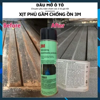 Xịt Chống Ồn Ô Tô, Phủ Gầm Chống Rỉ Sét Gầm Xe, Chống Mục Rỉ Hốc Bánh Ô Tô 3M Chính Hãng, Bảo Dưỡng Khoang Máy