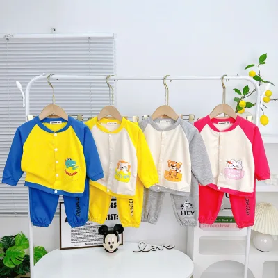 Natuco Fishskin Cotton Long-Sleeved Children's Clothing Set for Autumn and Winter Wear for Children 8-27kg Soft, Smooth, Breathable Cb-001