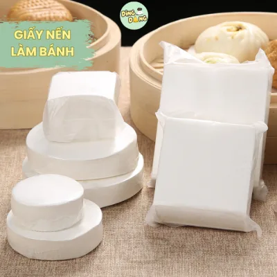 Giấy nến lót bánh,giấy nướng bánh, vệ sinh xửng hấp, tủ hấp chín, khay nướng, hình tròn, vuông, nhiều size