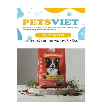 <1kg> Thức Ăn Hạt Cho Chó CUN CHOICE Túi 1kg - Thức Ăn Cho Chó Mọi Độ Tuổi CUNCHOICE - Hạt Cho Chó - Cám Chó-PETSVIET