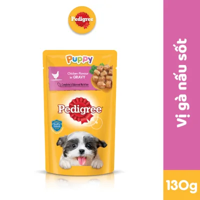 PEDIGREE® Thức ăn cho chó con dạng sốt vị thịt gà 130g (1 gói)