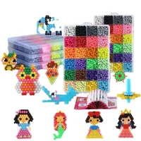 Bộ đồ chơi 600/1000/1500pcs hạt dính nước ma thuật làm thủ công DIY rèn luyện trí tuệ cho bé