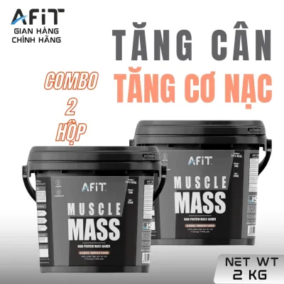 Combo of 2 Boxes of Muscle Mass Afit Weight Gain and Muscle Gain Milk for Gym - Genuine Product