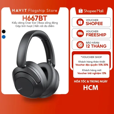 Tai nghe Bluetooth Headphone Havit H667BT Pin 20 tiếng | Kết Nối 2 Thiết Bị | BT 5.3