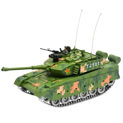 Xe tăng (Tank) điều khiển từ xa cỡ lớn, có thể bắn đạn, bánh xích kim loại, đồ chơi cho bé trai và trẻ em