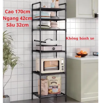 Kệ 6 tầng để đồ nhà bếp ban công kệ đa năng trang trí nhà cửa khung thép sơn tĩnh điện