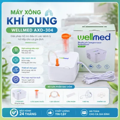 Wellmed Axd-304 Nebulizer, Nasal and Throat Inhaler | Full Genuine Accessories with 2 Year Warranty