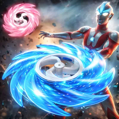 Eightfold Led USB 28cm Electro-Optical Superman Style Spinning Disc Light-Up Technology Toy