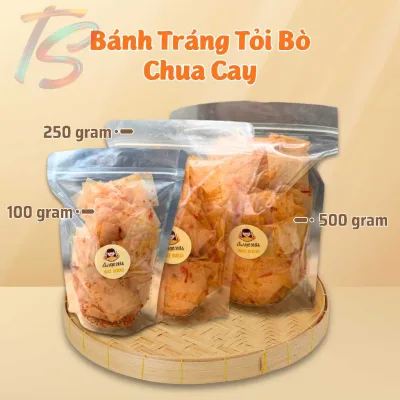 Bánh Tráng Tỏi Bò Chua Cay - Ăn Vặt Nhà Bơ Béo