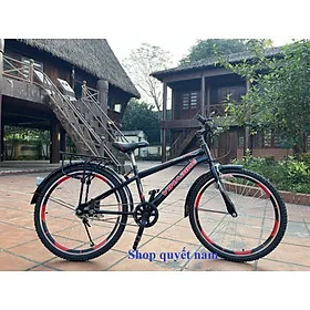 Xe đạp thể thao Vinabike cỡ 24, 26in 3 màu xanh/đỏ/đen, Phù hợp với người cao 1m35 trở lên