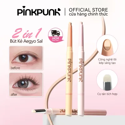 Bút vẽ bọng mắt 2 đầu PinkPunk Dolly Eyes Aegyo Sal Vẽ Đường Viền Và Đánh Sáng Tất Cả Trong Một Chống Thấm Nước Hiệu Ứng 3D Tự Nhiên Dễ Dùng Cho Người Mới Bắt Đầu