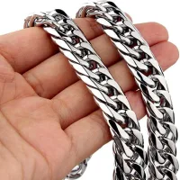 [HCM]Dây Chuyền Nam Thép Titan  Cực Ngầu  Nam Tính  Dày 10 mm Dài 50 cm DC5LY4
