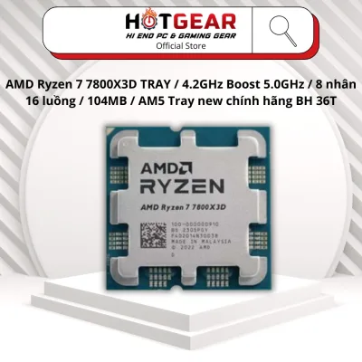 CPU AMD Ryzen 7 7800X3D TRAY / 4.2GHz Boost 5.0GHz / 8 nhân 16 luồng / 104MB / AM5 Tray new chính hãng BH 36 Tháng