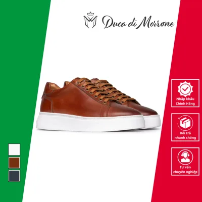 Brown Genuine Leather Men's Sneakers - Duca Di Morrone - Genuine Imported from Italy_Fabrizi