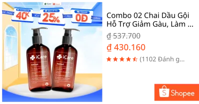 Combo 02 Chai Dầu Gội Hỗ Trợ Giảm Gàu, Làm Dịu Da Đầu Antisol | Thương Hiệu iCare Pharma