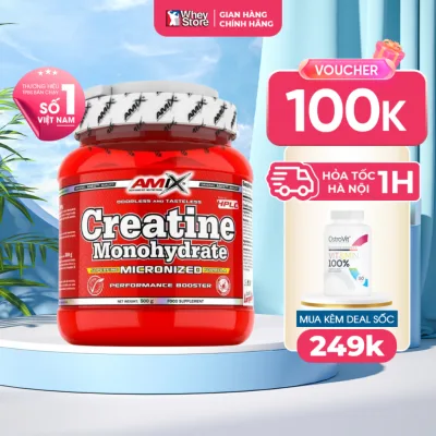 Bột Tăng Sức Mạnh Cơ Bắp Amix Creatine Monohydrate Micronized Powder 500g (166 Servings) Chính Hãng