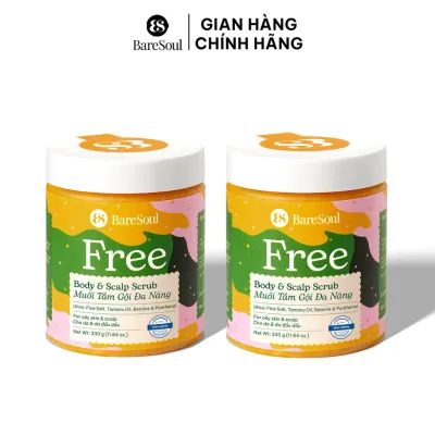 COMBO 2 Muối tắm FREE tẩy da chết da đầu, tóc bản mới 330gx2 (ver Ultra)
