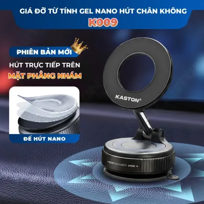 [New] Giá đỡ điện thoại ô tô Kaston K009 - Keo nano siêu bám - Từ tính hút chân không, xoay 360° gấp gọn đa năng