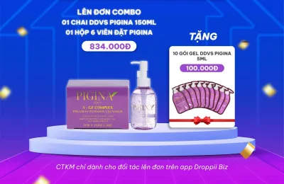 02 chai + 10 gói Dung dịch vệ sinh Pigina hoặc 1 chai 150ml hoặc 10 gói 5ml dung dịch vệ sinh se khít/làm hồng, ngăn ngừa mùi, ngứa ở vùng kín tăng tiết dịch bảo vệ cô bé toàn diện hàng chính hãng xuấ