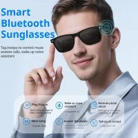Kính thông minh Bluetooth hoàn toàn mới có micrô, tai nghe Bluetooth không dây, kính râm chống ánh sáng xanh âm thanh nổi 360°