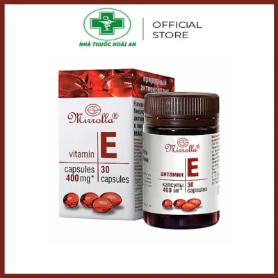 Vitamin E Đỏ Nga Mirrolla 270mg và 400mg Chính Hãng, xuất xứ Nga