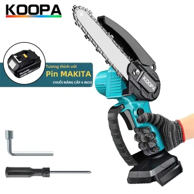 KOOPA CÔNG CỤ Mini Máy Cưa Xích Cho Makita 199V Nhỏ Cầm Tay Điện Gỗ Sawzall Di Động 6-inch Khai Thác Gỗ Cưa Xích Dụng Cụ Gia Đình TỔNG KHO CƠ KHÍ VDVA