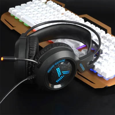 V2000 Gaming Headset Super Beautiful Sound (7-Color Led) USB + 3.5mm Jack
