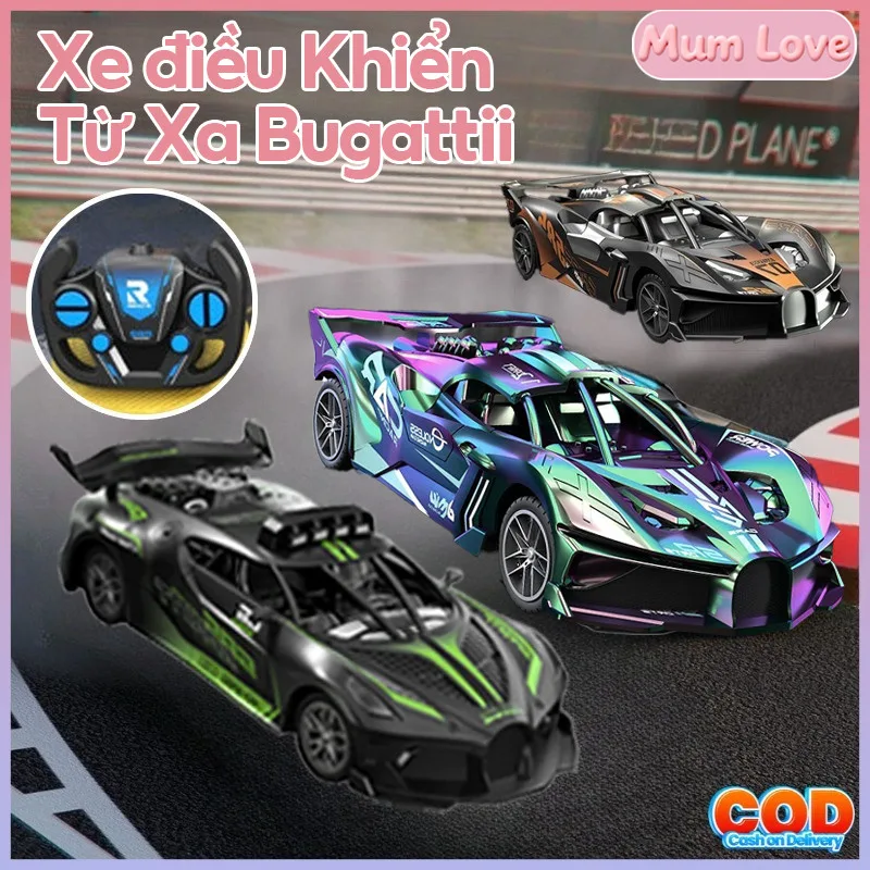 Xe điều Khiển Từ Xa Bugattii 1:20,Xe Ô Tô Dùng Pin Siêu Mạnh,Cáp USB Miễn Phí,Quà Sinh Nhật Cho Cậu Bé