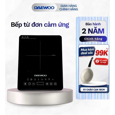 Bếp Từ Đơn Daewoo DWI-1505B, 8 chế độ cài sẵn 1500w, BH 2 năm