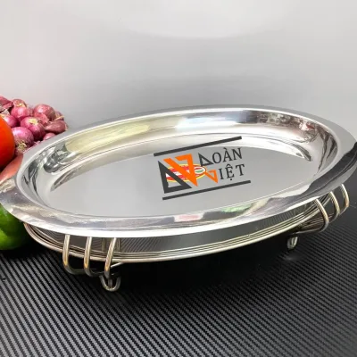 D1- Dĩa Hột Xoài Inox Cao Cấp Làm Bò Né, Bò Xào Bông Thiên Lý,Mực Né II II IIKèm Bếp Cồn Inox Cao Cấp- Dụng Cụ Nhà Bếp, Nấu ăn. Cửa Hàng Đoàn Việt