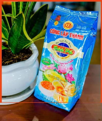 Bánh pía 2 trứng đậu xanh sầu riêng đặc biệt Công Lập Thành {500Gr/4Cái}{ Bánh Trung Thu, Bánh Kẹo, Bánh Ăn Vặt, Lạp Xưởng, Đặc Sản Sóc Trăng } DSVTST