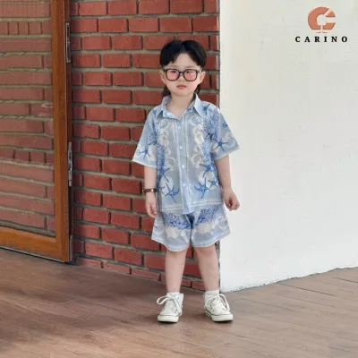 Bộ đồ phong cách mát mẻ dành cho bé 7-25kg và <1m2 phù hợp đi biển, đi chơi, đi du lịch họa tiết SAO BIỂN
