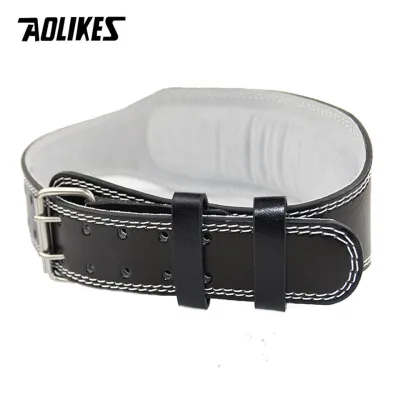 Đai lưng cứng tập gym AOLIKES A-YX048 da bò thật đệm êm ái weightlifting belt