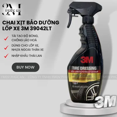 Dung dịch bảo dưỡng và phủ bóng lốp xe ô tô 3M 39042LT Tire Dressing, phục hồi cao su hiệu quả