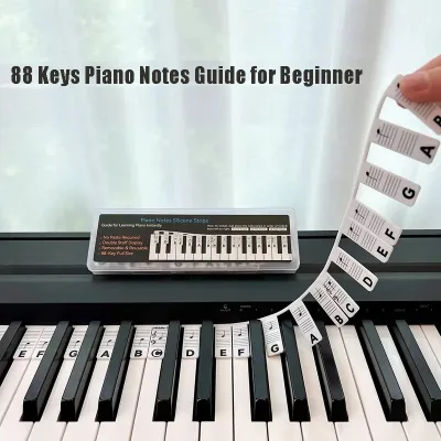 Hướng dẫn ghi chú đàn piano dành cho người mới bắt đầu, Nhãn ghi chú bàn phím đàn piano có thể tháo rời để học tập, 88 / 61 phím Kích thước đầy đủ, Được làm bằng silicon, Không cần dán, Có thể tái sử dụng, Dành cho trẻ em Học sinh