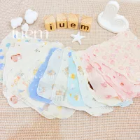 iuem KHĂN SỮA XÔ MUSLIN 4 LỚP (SET 5 CÁI) cho bé từ sơ sinh, dày dặn 2 mặt hoạ tiết làm khăn sữa,kt 28*28cm (+_1cm)