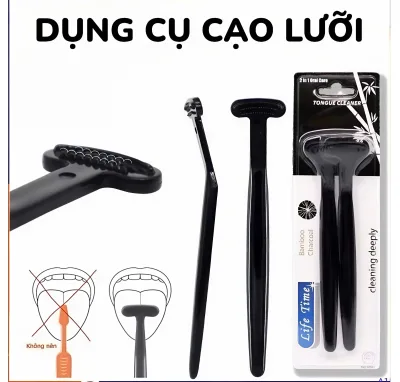 Ttongue Cleaner 3 Blades in Minimalist Style – Set of 2 Tongue Cleaning Tools to Deodorize Breath, Personal Care Accessories